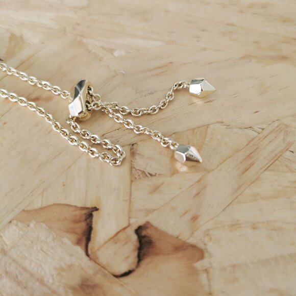 NEW Kendra Scott Elaina Purple Pearl Adjustable Chain Bracelet Gold - Picture 4 of 4